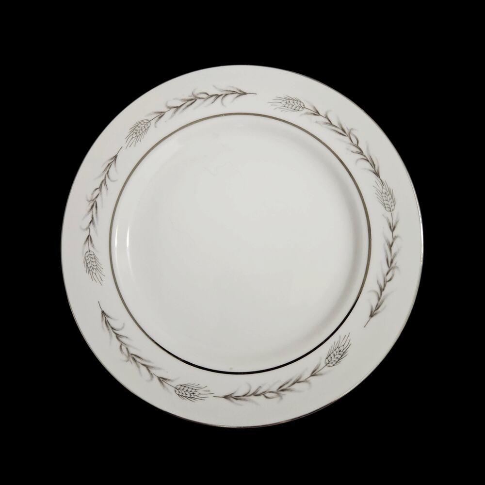 Princess China Silver Wheat Salad Plates Set of 2 Vintage Japan 1106